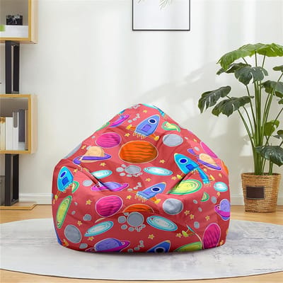Zitzakhoes - Stoelhoes - Ontspannen Zitten - Wasbare Overtrek - 90x110 cm - Ruimtevoertuig