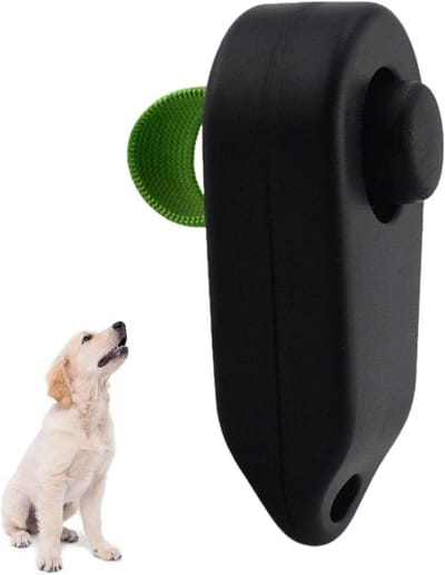 Huisdier Clicker Trainer - Hondentrainer Clicker - Huisdieren Trainen - Praktisch Ontwerp - 6.5 cm - Zwart