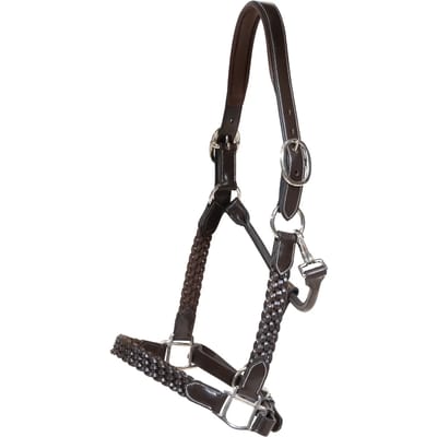 Gevlochten leren halster voor paard Dy'on