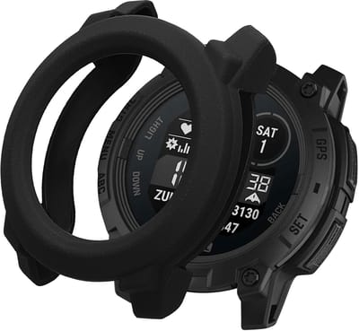 kwmobile Beschermhoes voor Garmin Instinct 3 50mm - Fitness Tracker Case van TPU - Soft Smartwatch Case - zwart
