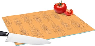 Glazen Snijplank - 39x28 - Carnaval - Joker - Patronen - Snijplanken Glas