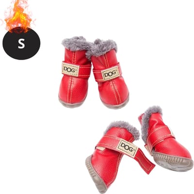 Nivard Hondenschoenen Pootbeschermer - Hondenschoenen - 4 Stuks - Hondenschoentjes - Pootbescherming Hond - Waterbestendig - Antislip - Rood - S