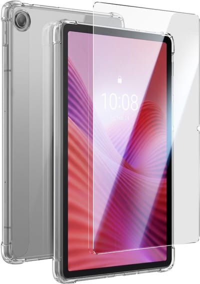 Avizar Hoesje en Screenprotector Geschikt Voor Lenovo Tab 10.1 2025 360, Transparant