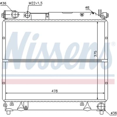 Radiator, motorkoeling NISSENS 64178