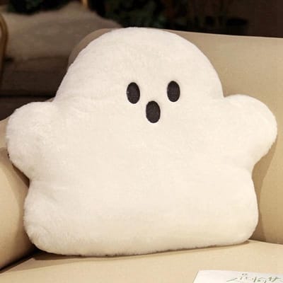 Kawaii Halloween Knuffeldier Parodie Geest Pompoen Vleermuis Creatief Sierkussen Party Cadeau Pop Huis Slaapkamer Decoratie S (15x20cm) white