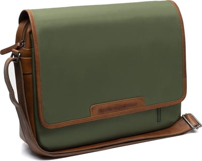The Chesterfield Brand Schoudertas met laptopvak Falun Flapoverbag Olive Green Olijfgroen