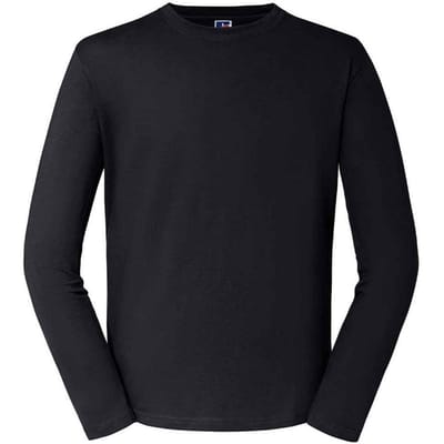 Russell Heren Klassiek T-shirt met lange mouwen (Zwart)