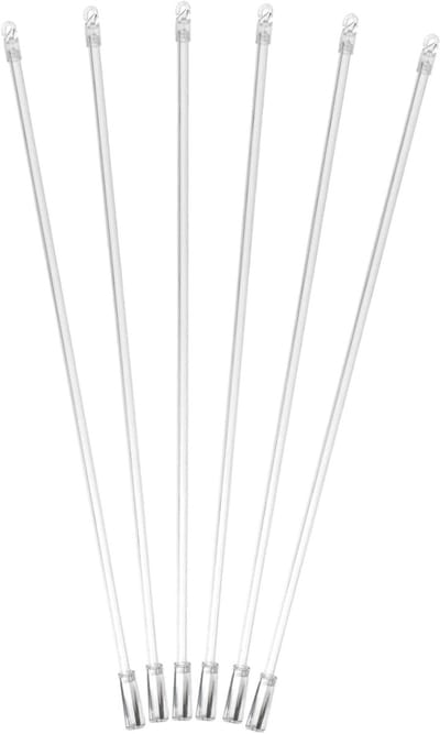 Gordijnstang Onderdelen - Rolgordijn Accessoires - Raambekleding Ophangen - Automatisch Beheer - 6 Stuks - Transparant