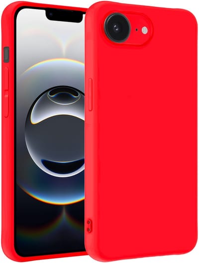 Hoesje - Geschikt voor Apple iPhone 16e / 17e - Sterk & Shockproof - Siliconen Case - Hoes Cover - Telefoonhoes - Rood