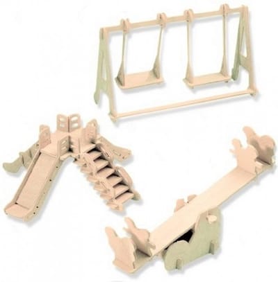 Bouwpakket 3D Puzzel Speeltuin Poppenhuismeubels- hout