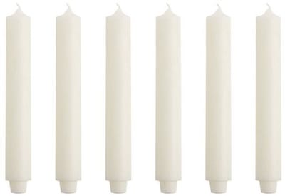 Cactula | Dinerkaarsen - XL Dikke kaarsen - Ivoor - 30 x 3,2 - 6 stuks - 20 Branduren