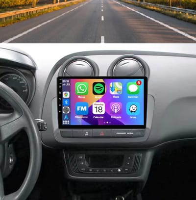 Autoradio 2/32GB met Carplay en Android auto | Geschikt voor Seat Ibiza 6J 2008-2014 | Radio scherm met Navigatie | 2008 2009 2010 2011 2012 2013 2014 | SC Met gevarenlicht knop