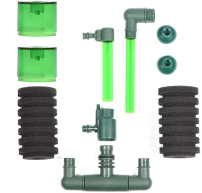 Cosensi- Aquariumfilter Dubbel - Bio Sponsfilter - Zachte Spons - Effectief Filtermateriaal - Voor Zoet/Zout Water - Verbeterd Zuurstofgehalte - Waterfilter