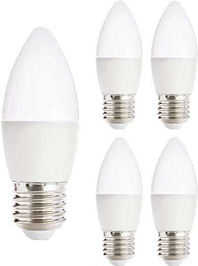 Kobi LED Lamp Kaarsvorm E27 7W - 600lm - 3000K - 230V - Voor Slaapkamer, Eettafel of Gangverlichting - 5 stuks
