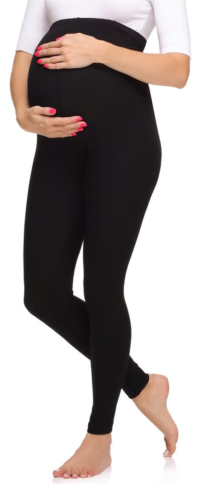 Merry Style MS-MS10-297-LE Dames Zwangerschapsleggings Leggings - Sport - Vrijetijdsbroek - Lang - Viscose - Sporbroek - Yogabroek - Zwart - XXL