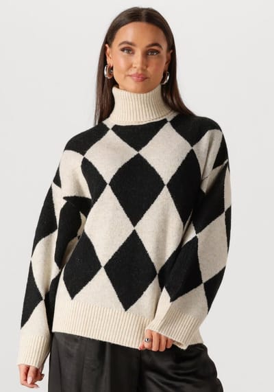 EDITED Lahela Jumper Jacquard Truien & vesten Dames - Sweater - Hoodie - Vest- Zwart - Maat 34
