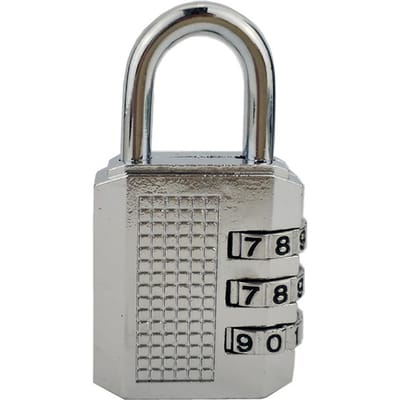 Combinatieslot Waterdicht 3-cijferig hangslot Zinklegering Bagageslot voor Gymnastiekschool ThuisZilver zilver