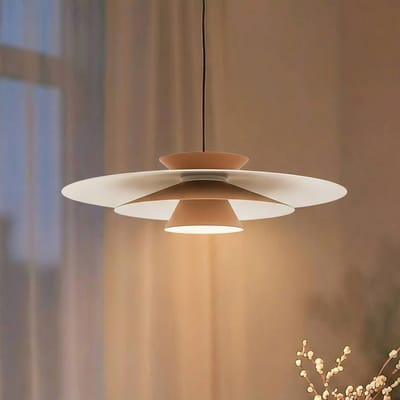 Lucande LED hanglamp Livie, beige, aluminium, Ø 50 cm