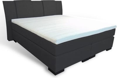 Slaaploods.nl Zeus - Boxspring inclusief matras - 140x200 cm - Zwart
