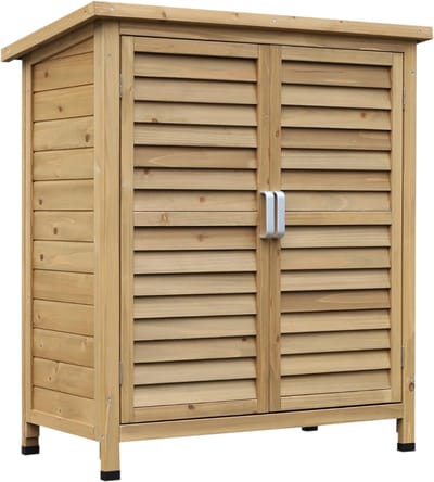 SNJY® Tuinkast - Tuinkasten voor Buiten - Tuinkist - 46,5L x 87B x 96,5H cm - Bruin