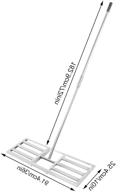 Telescopisch RVS Gazon Leveling Tool, Multifunctioneel voor het Egaliseren van Tuinen, Grondverdeling en Materialen Verwijderen