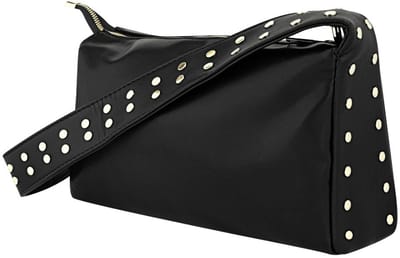 Schoudertas Dames Zwart - Babe op de Vlucht - Kunstleder PU - Met Studs