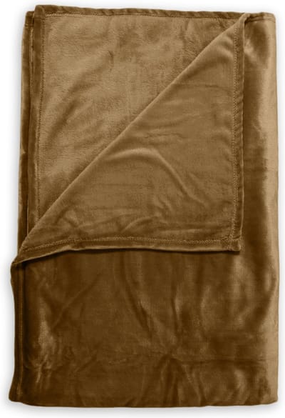 Zohome Plaid Cara - Warme deken voor op de bank - Zacht - 140x200 cm - Bruin
