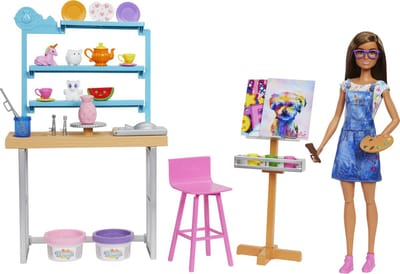 Barbie Relax & Create Kunststudio - Speelfigurenset