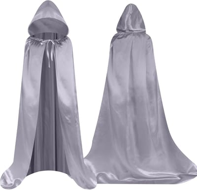 Zwarte Kapmantel voor Kinderen - Lange Hoody Cloak voor Halloween, Grim Reaper Kostuum en Cosplay Feestjes
