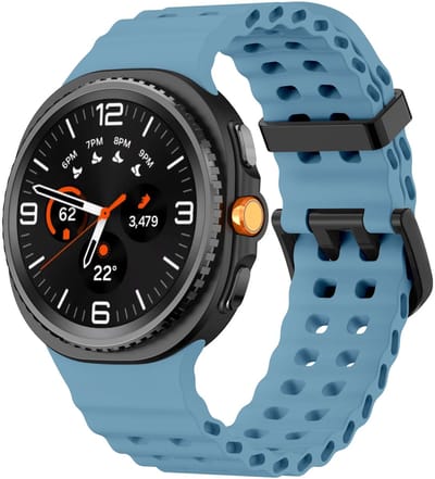 Strap-it Ocean siliconen bandje met gespsluiting geschikt voor Samsung Galaxy Watch 9 (40/44mm) / Watch 8 (40/44mm) / 8 Classic (46mm) - mat blauw