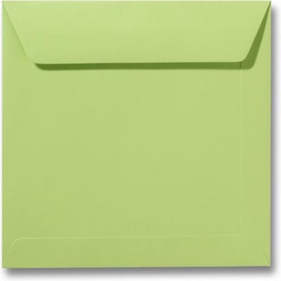 Envelop 22 x 22 Lindegroen, 100 stuks