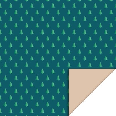 Inpakpapier - Cadeaupapier - Kadopapier - X-mas Tree Green Foil Jade - Nude - 70cm x 3m - Rol inpakpapier - Kerst - Kerstbomen - Feest - Kerstboom - Kerstdagen - Geschenkenlaantje
