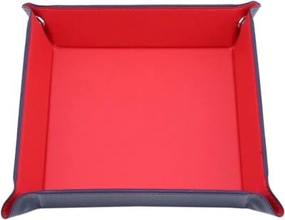 Opbergbakjes Dobbelspellen - Dobbelbakjes PU-leer - Spel Organisatie - Opvouwbaar Dubbelzijdig - Set van 2 - Rood