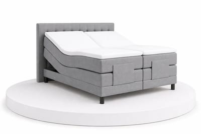 Elektrische Boxspring ErgoLux - 160x200 Compleet - Grijs - BalBedden