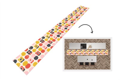 Keukenloper 400x50 cm - Keukenmat vinyl Retro - Design - Bloemen - Pastel - Keukenmatten loper - Keuken vloerkleed tapijt