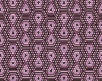 GRAFISCH BEHANG | Retro - lila zwart - "Architects Paper" A.S. Création Jungle Chic