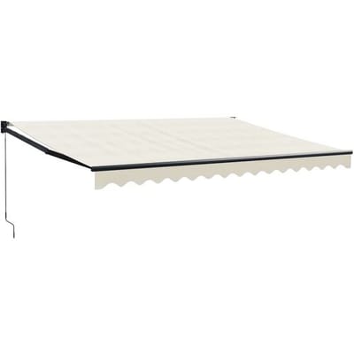 vidaXL - Luifel - uittrekbaar - 4x3 - m - stof - en - aluminium - crèmekleurig