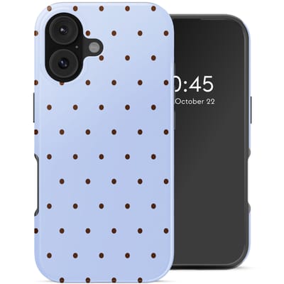 Selencia Hoesje - Geschikt voor Apple iPhone 17 - Backcover geschikt voor MagSafe - Happy Dots Digital Sky