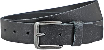 Landley Zwarte Crack Leren Riem voor Dames en Heren - Unisex Jeansriem - 4 cm - Craquelé Leer - Zwart - Lengte totaal 130 cm / Riemmaat 115
