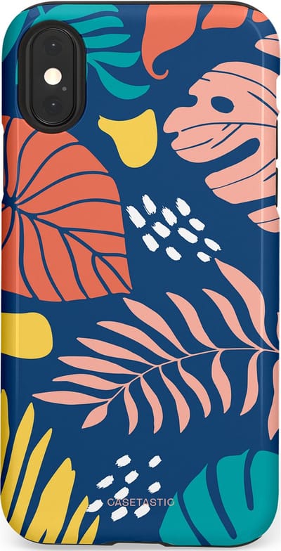 Casetastic Hoesje Geschikt voor Apple iPhone X/Xs - Stijlvolle Beschermende Duo-layer Case - Zwoele avond