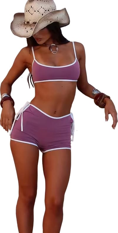 Sexy Pyjama Paars - Top en Korte Broek - Huispak - Lingerie - Dames