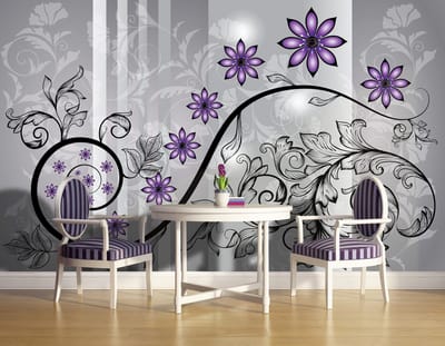 Flowers Floral Pattern Photo Wallcovering