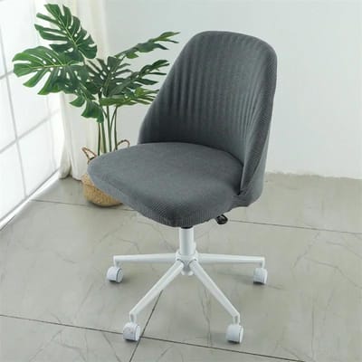 Gebogen Eetkamerstoelhoes Stretch Spandex Stoelhoezen Elastische Scandinavische Stoelhoezen voor Keuken Hotel Kantoor Thuis 1Pc gray