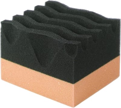 Bandglans Applicator - Schuim Pad - Auto Verzorging - Ergonomisch Golfontwerp - 95 x 85 cm - Oranje