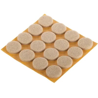 Fix-o-moll Zelfklevende Viltpad Bigduo - Zelfklevend - Vilt - Diam. 22mm - Rond - 16 Stuks