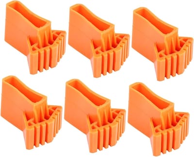 Ladder Voethoezen - Antislip Matten - Ladder Stabiliseren - Diepe Ribbels Grip - 6 Stuks - Oranje