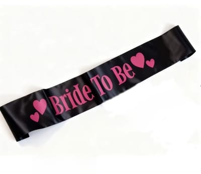 Go Go Gadget - Bride to be - Vrijgezellenfeest - Sjerp - Team Bride - 1 stuk - Zwart met Roze letters