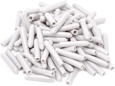 100 Stuks PVC Beschermdoppen voor Vaatwasser Rekken - Eenvoudig te Monteren - Wit