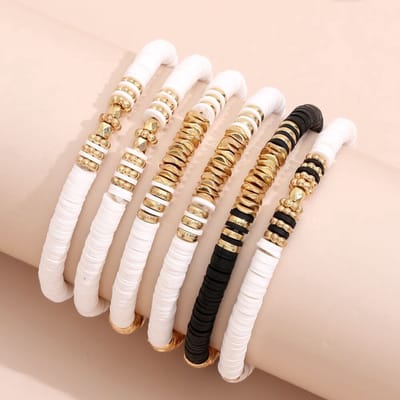 Sorprese armband - Boho 2023 - armband dames - 6 snoeren - cadeau - Model D