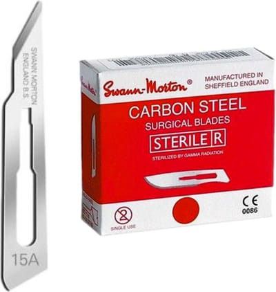 Swann Morton mesjes steriel 15A Swann Morton - RVS - Past op houder nummer 3 - Nummer 15A
